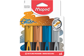 Przybory do pisania i rysowania - Maped Fluopeps glitter metal highlighters set 4 ass. - 742000