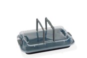 Formy i blachy do pieczenia - Funktion Tacka do pieczenia Baking pan with lid 36.0x23 cm grey - 224463