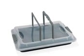 Formy i blachy do pieczenia - Funktion Tacka do pieczenia Baking pan with lid 42x29 cm grey - 224464