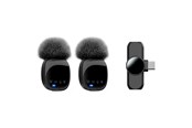 Telefon - Inne akcesoria - Lippa Dual Wireless Wind Protected Microphone With USB-C Connector - LPR82-C