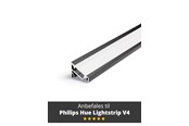 Inteligentny dom - Light Solutions Aluminiumsprofil - Model C til Philips Hue og WiZ - Sort - 5714255008098