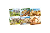 Puzzle - Goki Wooden Mini Puzzle - Wild Animals Podłoga - 57419