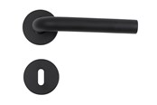 Wsporniki i zawiasy  - Home>it Door Handle With L-handle 19 mm  Matte Black - 13334