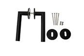 Wsporniki i zawiasy  - Home>it Door Handle With V-handle 19 mm.  Matt Black - 13336