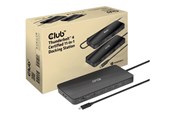 Stacja dokująca - Club 3D - docking station - USB-C / Thunderbolt 3 / Thunderbolt 4 - 3 x Thunderbolt 4 - GigE - CSV-1581