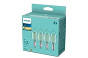 Zarówka LED - Philips Żarówka światła LED Classic Candle 4,3W/827 (40W) Clear 4-pack E14 - 929001889793