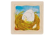 Puzzle - Goki Wooden Layer Puzzle - Kip Drewniany - 57521