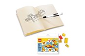 Przybory szkolne - Euromic Note book with 4x4 red brick 1 pen and building t - 4003063-52283