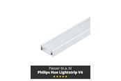 Inteligentny dom - Light Solutions Aluminiumsprofil - Model S til Philips Hue og WiZ - Hvid - 5714255008050
