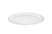 Zastawa stołowa - Pillivuyt Plate flat Vienne Plissé 22 cm White/Platinum - 18403