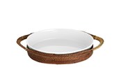Akcesoria kuchenne - Pillivuyt Basket oval 31 x 23 cm Light/Dark brown Nito wicker - 22390