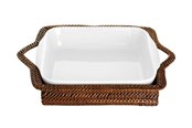 Akcesoria kuchenne - Pillivuyt Basket rectangular 34 x 25 cm Light/Dark brown Nito wicker - 22392