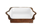 Akcesoria kuchenne - Pillivuyt Basket rectangular 29 x 24 cm Light/Dark brown Nito wicker - 22393