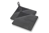Akcesoria kuchenne - Pillivuyt Potholder 20.5 x 20.5 cm 2 pcs. black canvas/leather - 29576