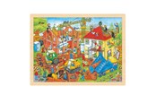Puzzle - Goki Wooden Jigsaw Puzzle - Construction Site 96p Drewniany - 57670