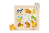 Puzzle - Goki Wooden Jigsaw Puzzle Who Eats What? Drewniany - 56880