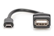 Kabel USB - DIGITUS OTG USB 2.0 to USB Mini-B Adapter - AK-300310-002-S