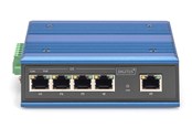 Switch - DIGITUS DN-651120 Industrial 4 Port Gigabit PoE Switch Unmanaged 1 Uplink - DN-651120