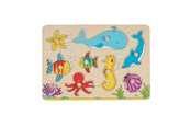 Puzzle - Goki Stud Puzzle Underwater World 8pcs. Drewniany - 57953