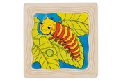 Puzzle - Goki Wooden Layer Puzzle - Butterfly Drewniany - 57523