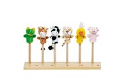 Lalka, mis i akcesoria - Goki Plush Finger Puppet Animal 6pcs. - 15418