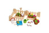 Zabawki drewniane - Goki Dollhouse Garden Set 32 pcs. - 51729