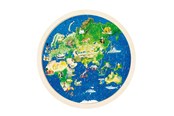 Puzzle - Goki Double Sided Wooden Puzzle - Globe 57pcs. Drewniany - 57666