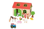 Zabawki drewniane - Goki Wooden Farmhouse 13pcs. - 58497