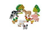 Zabawki drewniane - Goki Wooden Farm Animals 14pcs. - 53034