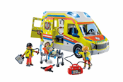 Playmobil - Playmobil Miasto Akcji - Karetka z światłem i dźwiękiem - 71202