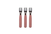 Akcesoria dla niemowlat - Filibabba Silikone gafler 3-pak - Rose - FI-02265