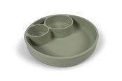 Akcesoria dla niemowląt - Filibabba Silicone divided plate - Green - FI-02276