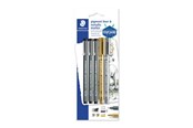 Przybory do pisania i rysowania - Staedtler pigment liner 3pcs &Met.marker on BC - 308 SBK3P3