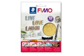 Materialy hobbystyczne - Staedtler Accessory FIMO Leaf metal gold 10pc - 8781-11
