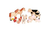 Zabawki drewniane - Goki Wooden Farm Animal Set 12 pcs. - GK370