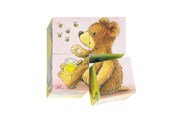 Puzzle - Goki Wooden Block Puzzle Baby Animals Blok - 57056