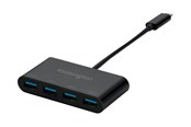 USB hub - Kensington Koncentrator 4-portowy CH1200, USB-C®, 10 Gb/s USB hub - 4 - Czarny - K33616WW