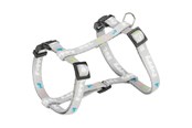 Psy - Trixie Junior Puppy H-Harness with Lead M-L: 27-45cm/10mm 2m. light grey - TX15350