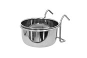 Cages, houses and accessories - Dogman Miska ze stali nierdzewnej z uchwytem do klatki 150ml - 976345