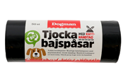 Psy - Dogman Grube Worki na Odchody z Uszami Czarne (50-pak) - 738835