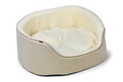 Psy - Dogman Pet Bed Sherpa High Rim Beige Medium 60x48x23cm - 805082