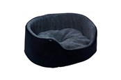 Psy - Dogman Pet Bed Sherpa High Rim Black Small 50x43x21cm - 805087