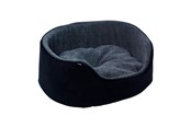 Psy - Dogman Pet Bed Sherpa High Rim Black Large 70x53x25cm - 805089