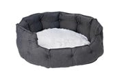 Psy - Dogman Pet Bed Classy Memory Foam Oval Grey Large 74x70x32cm - 805666