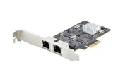 Adapter Sieciowy  (karta sieciowa, serwer druku, itp.) - StarTech.com 2-Port 2.5Gbps NBASE-T PCIe Network Card Intel I225-V Dual-Port Computer Network Card Multi-Gigabit NIC PCI Express Server LAN Card Desktop Ethernet Interface - PR22GI-NETWORK-CARD