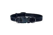 Psy - Dogman Nylonowa Obroża dla Psa Iris Czarna XL 25mmx38-66cm - 123003