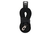 Psy - Dogman Tkana Smycz Treningowa Iris z Karabińczykiem Czarna 20mm 15m - 224007