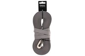 Psy - Dogman Tkana Smycz Treningowa Iris z Karabińczykiem Szara 20mm 15m - 224012