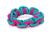 Psy - Dogman Zabawka dla Psa Różowy Pierścień z Liny 16cm - 333555