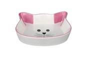 Koty - Trixie Ceramic Bowl cat face 0.25 l/12 cm assorted colours - TX24494